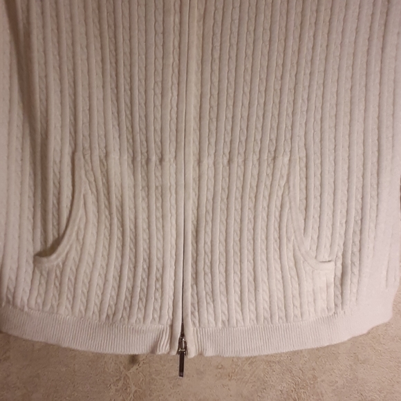 VINTAGE RALPH LAUREN SWEATER White Lightweight Size Medium - Picture 4 of 8